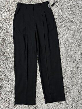 DKNY Deadstock 2000s Black Trouser Pants Straight Leg Size 8
